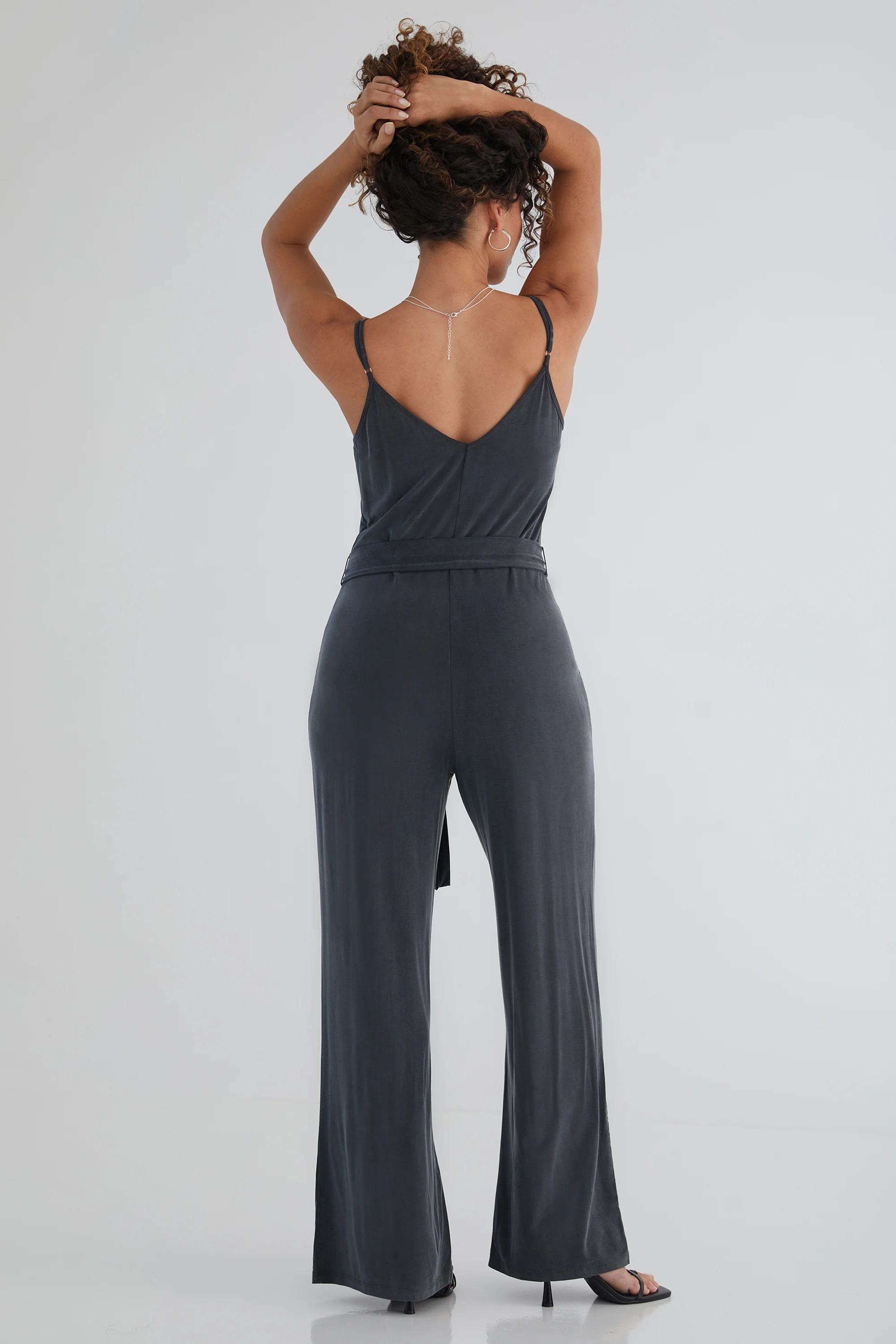 The Airy Jumpsuit: Tank - Flow Cupro - Ink - Image 3