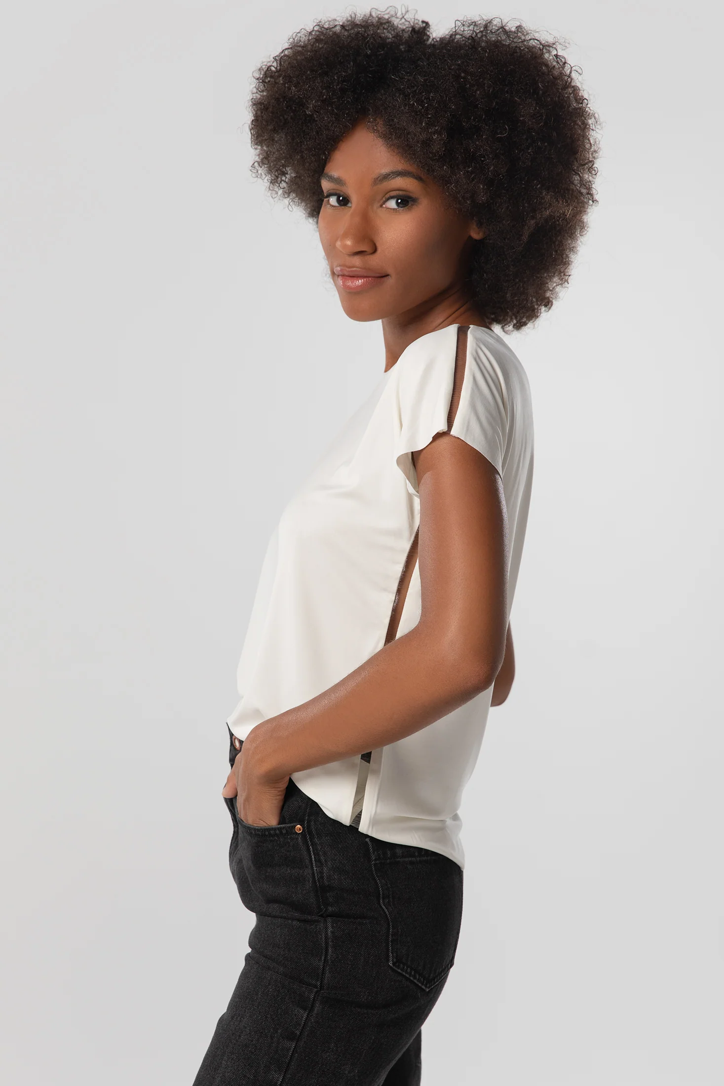 The Infinity Tee: Flow Classic - Flow Cupro - Salt - Image 3