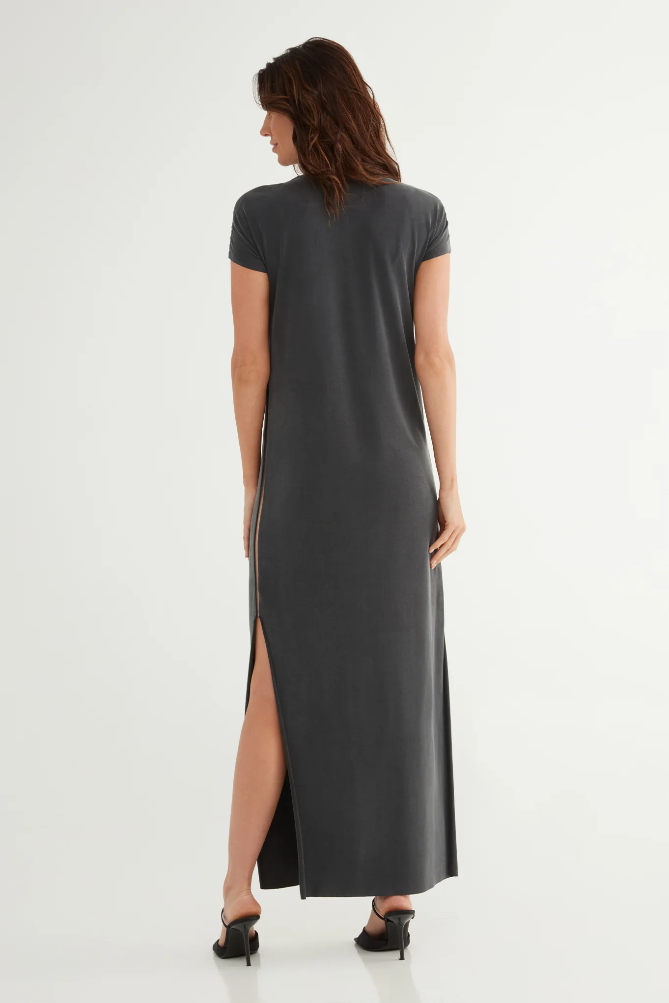 The Infinity Tee: Maxi Dress - Flow Cupro - Ink - Image 4