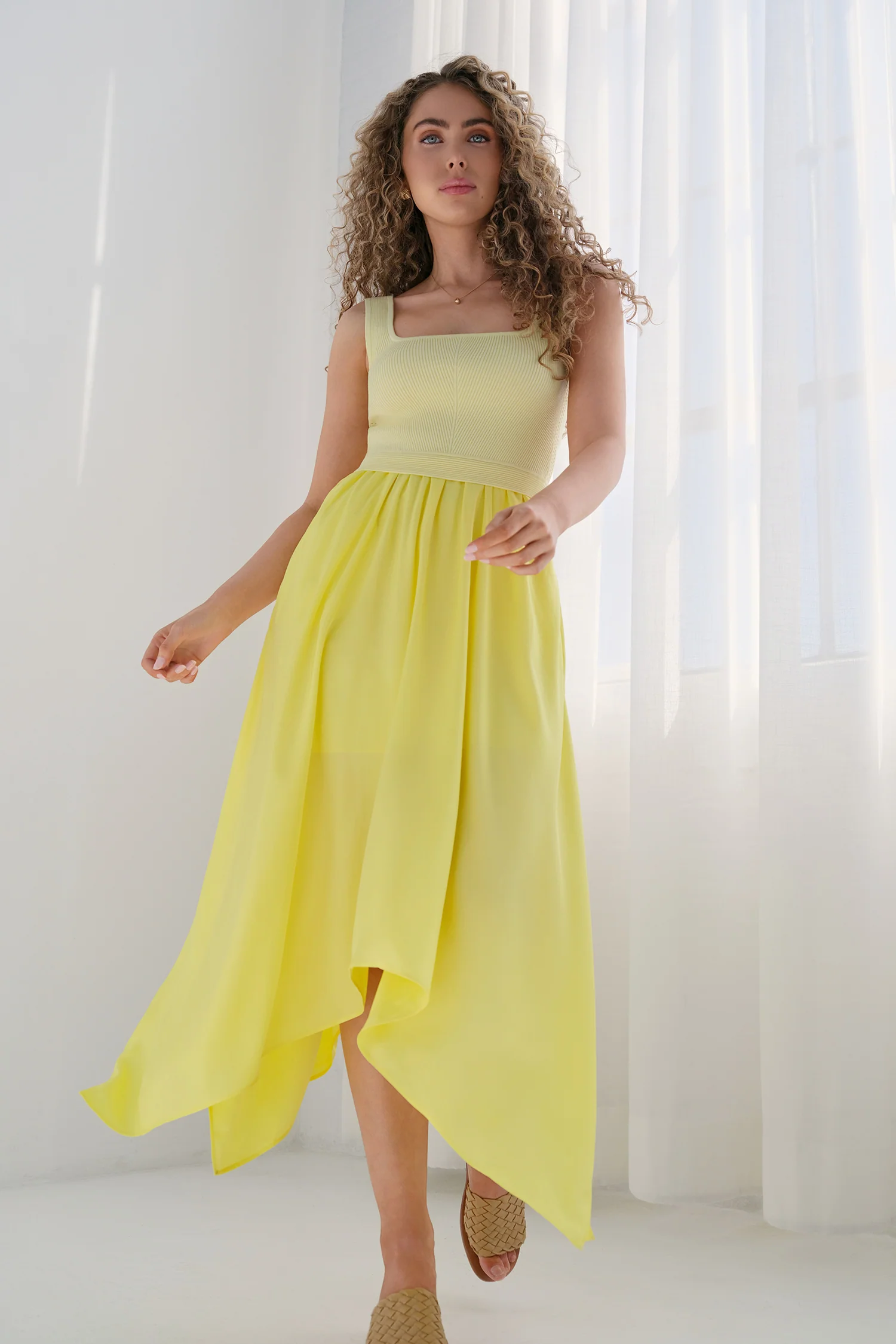 The Mixed Media Dress - Buttercup - Image 3