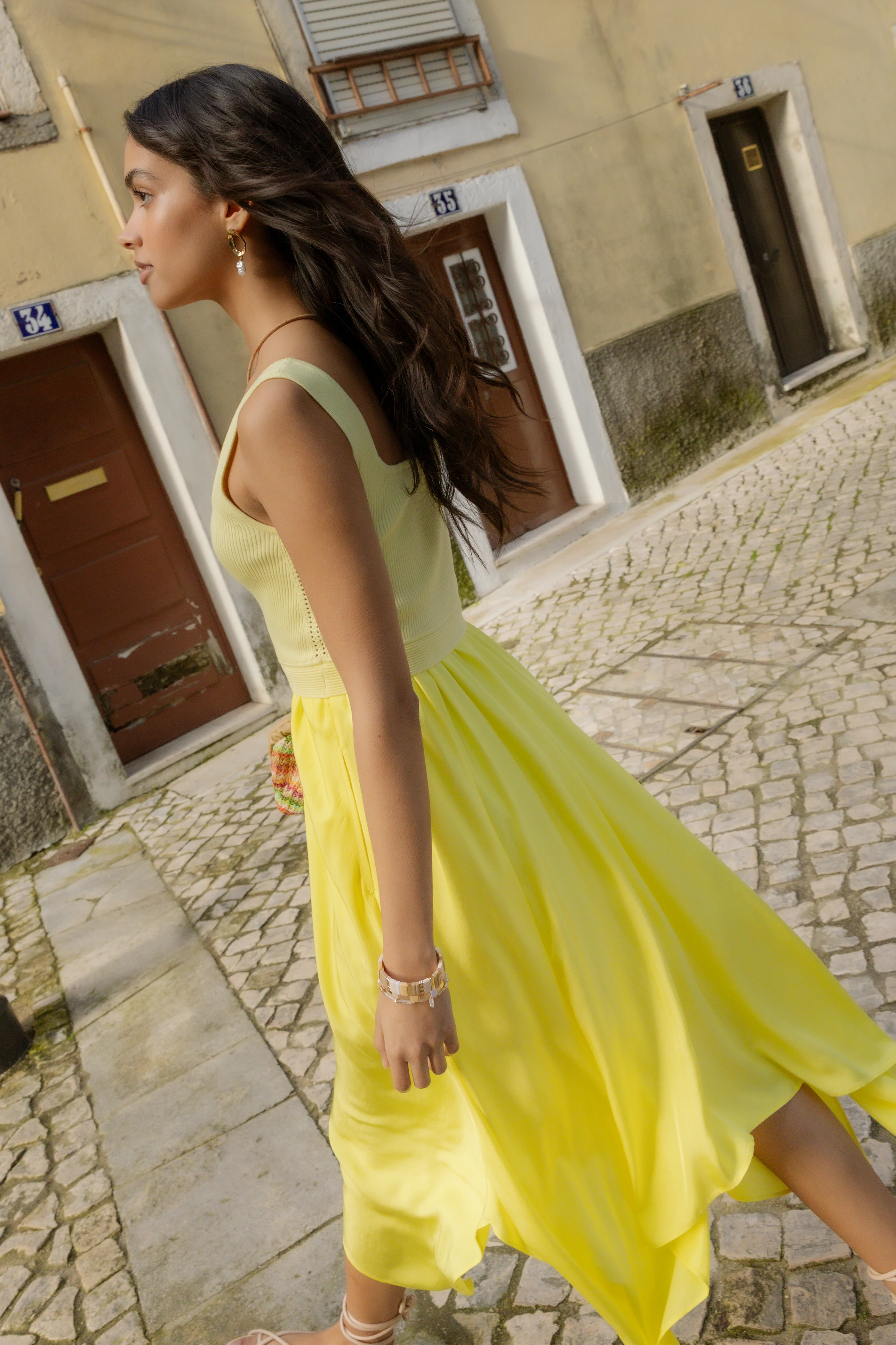 The Mixed Media Dress - Buttercup - Image 6