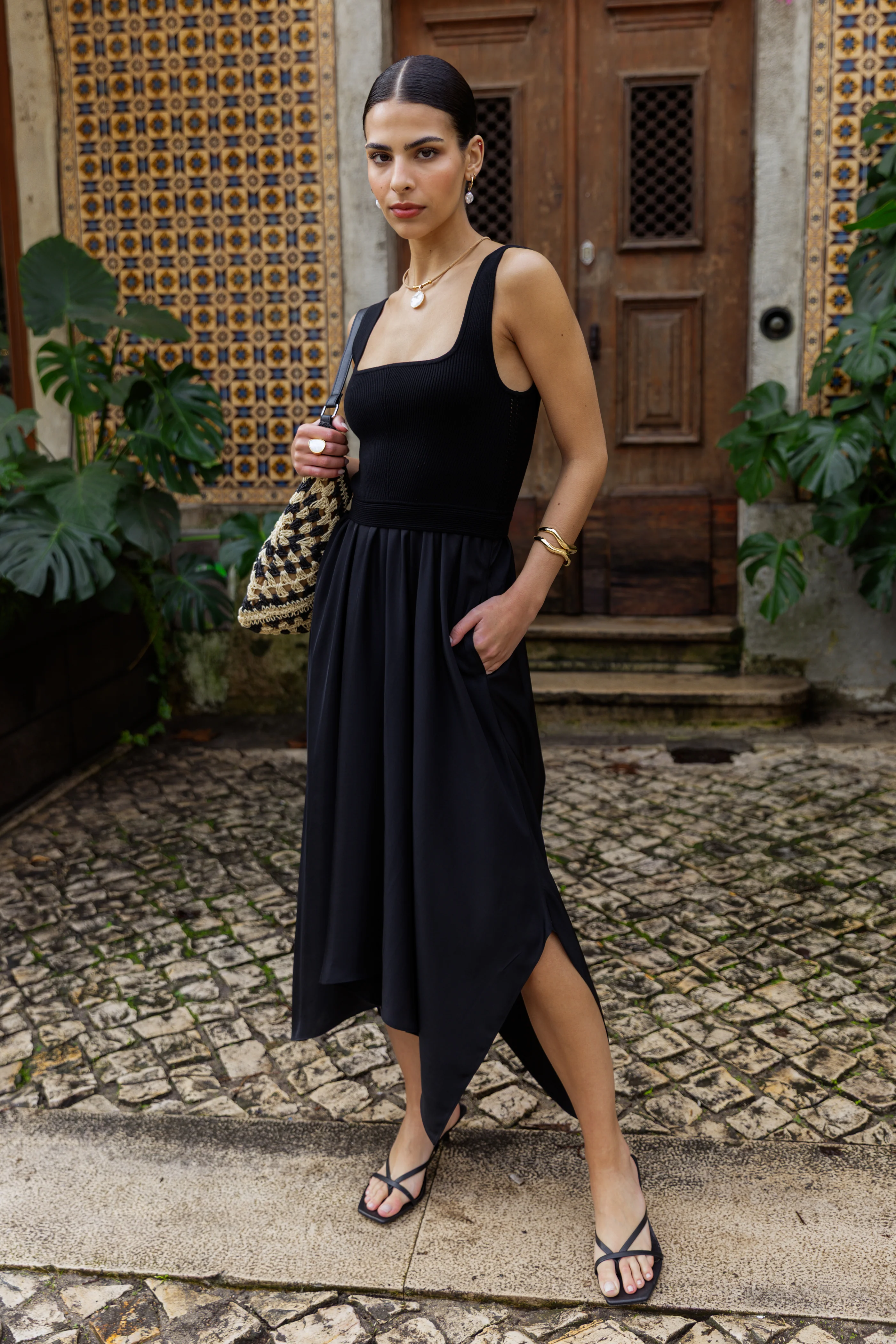 The Mixed Media Dress - Ink - Image 2