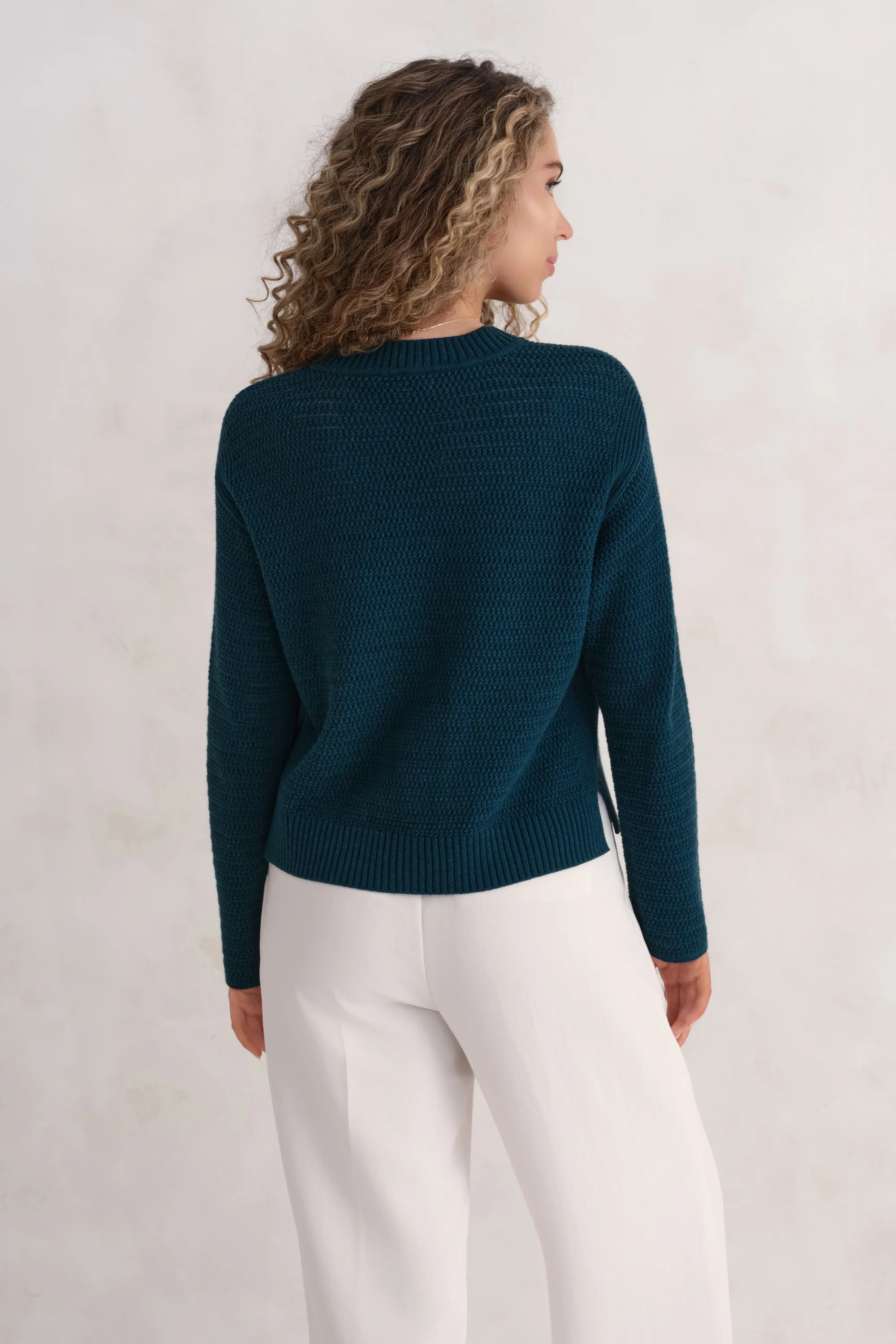 The Open Knit Long Sleeve - Dark Moss - Image 5