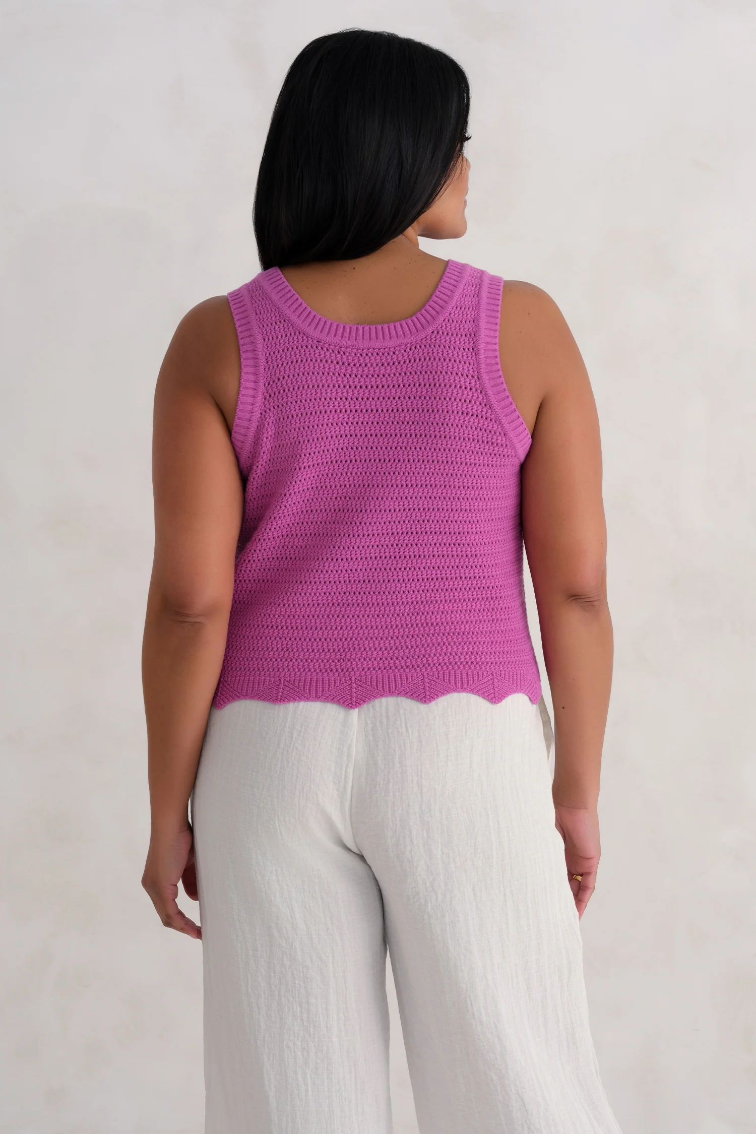 The Open Knit Tank - Electric Flora - Image 4