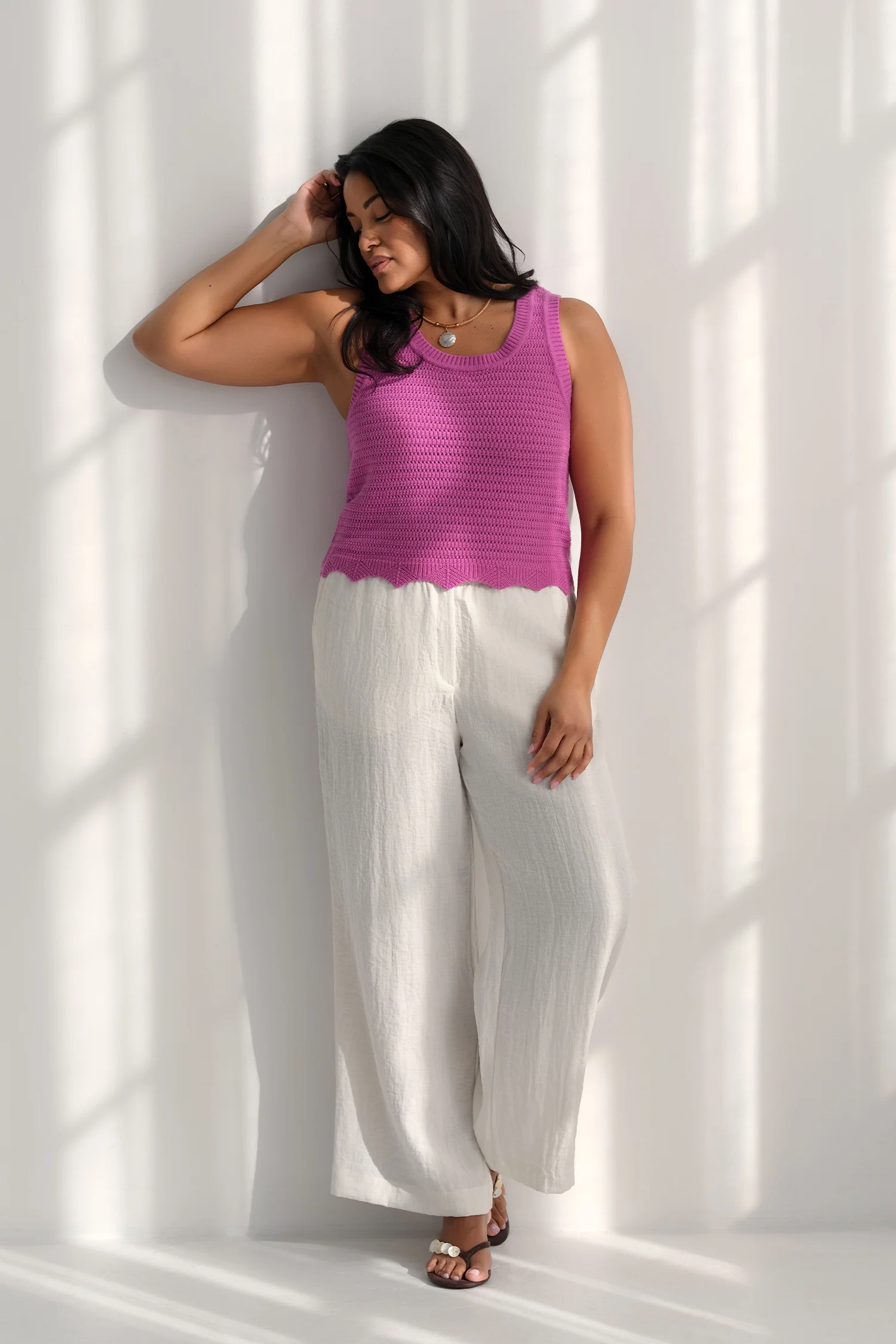 The Open Knit Tank - Electric Flora - Image 5