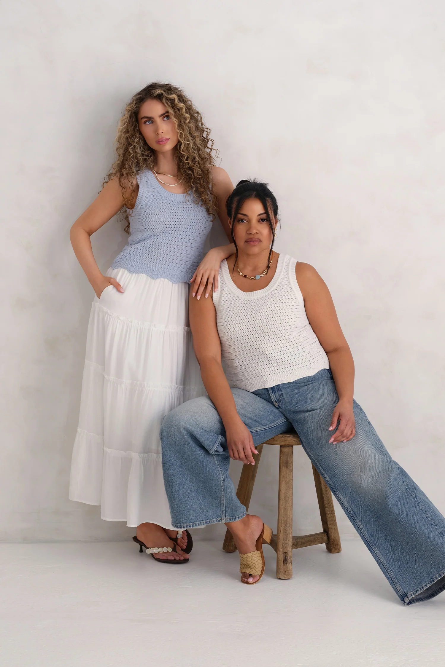 The Open Knit Tank - Hydrangea Blue - Image 8