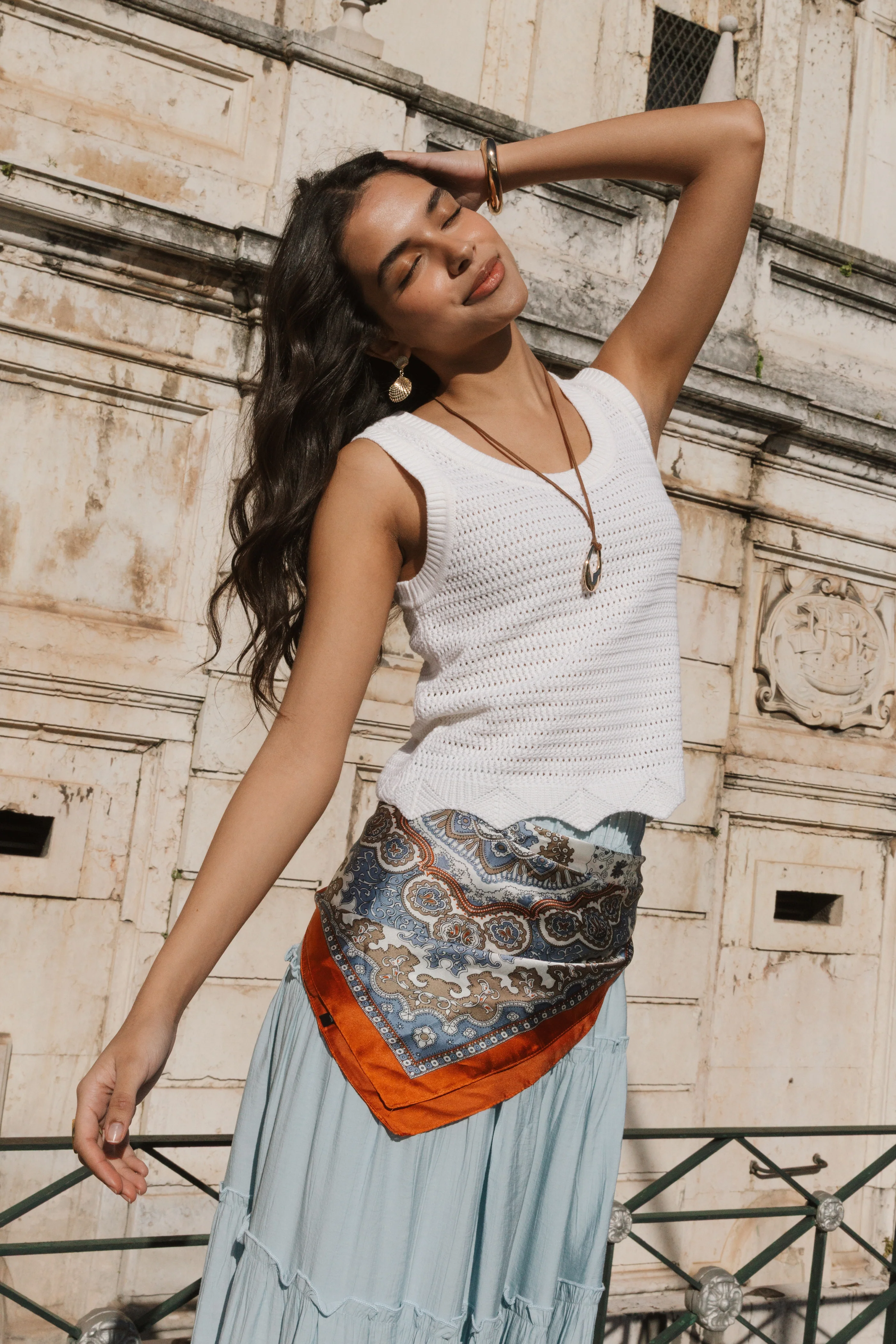 The Open Knit Tank - Salt - Image 6
