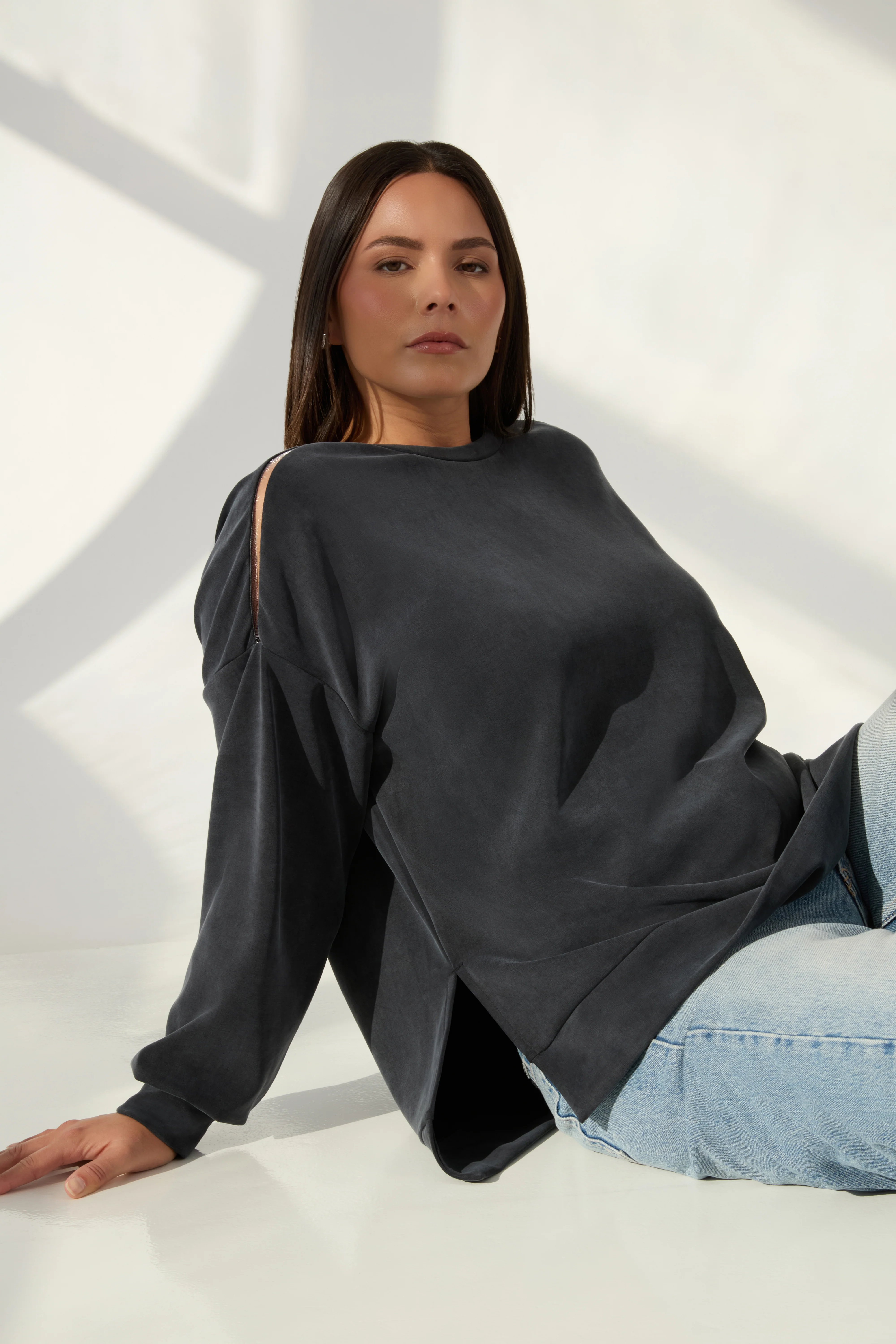 The Oversized Crew - Magic Double Knit - Ink - Image 3