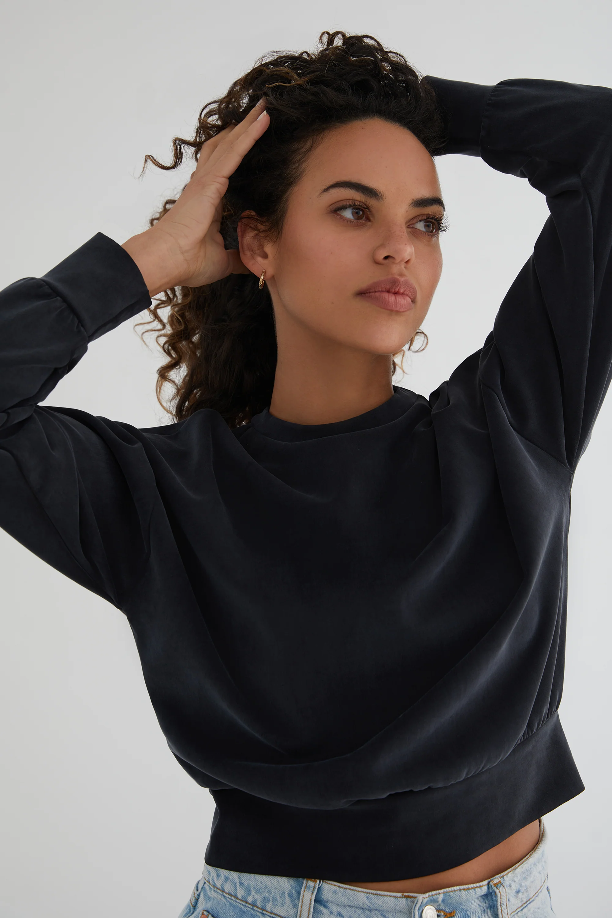 The Power Pullover: Classic - Magic Double Knit - Ink - Image 3