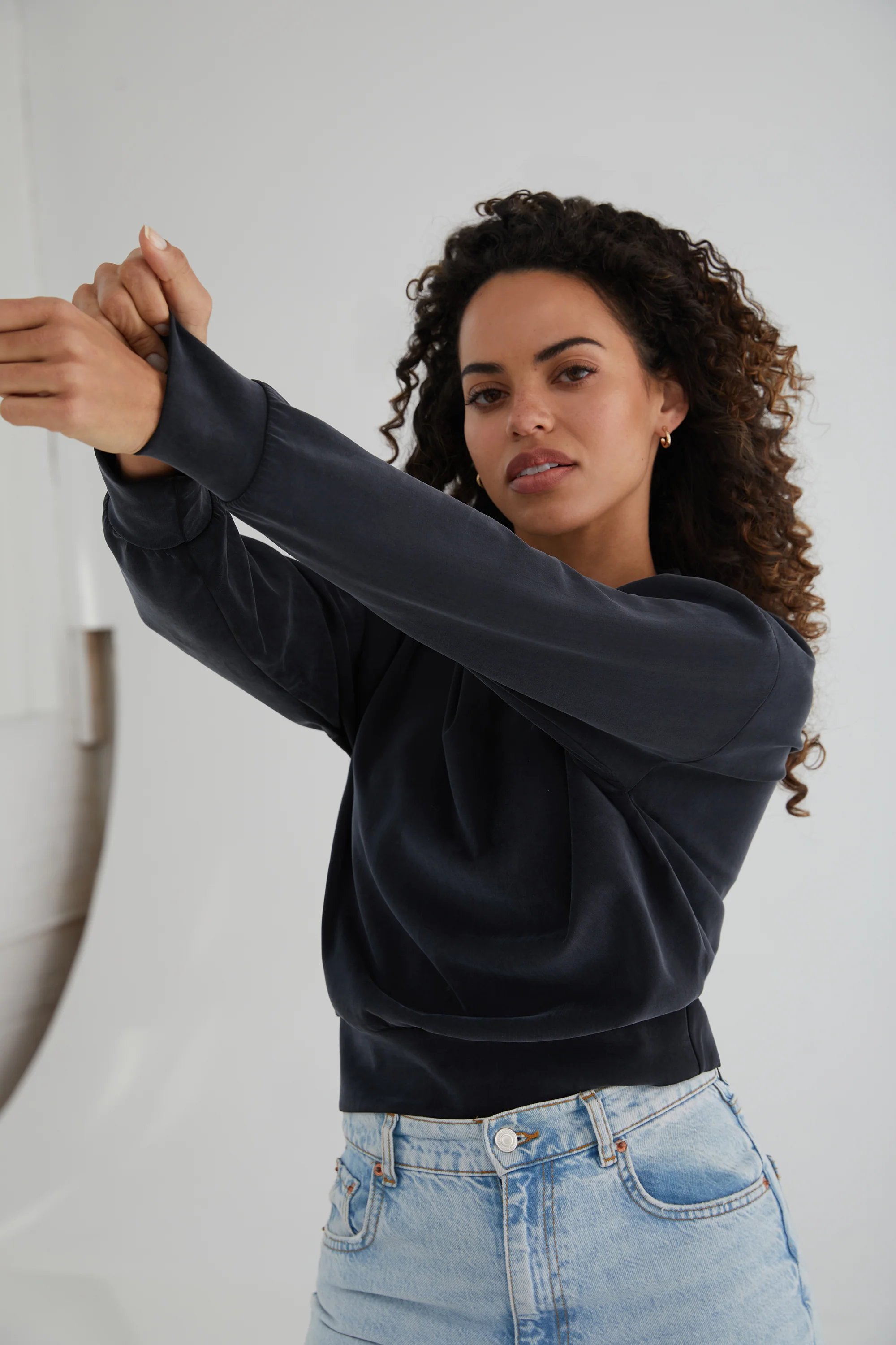 The Power Pullover: Classic - Magic Double Knit - Ink - Image 5
