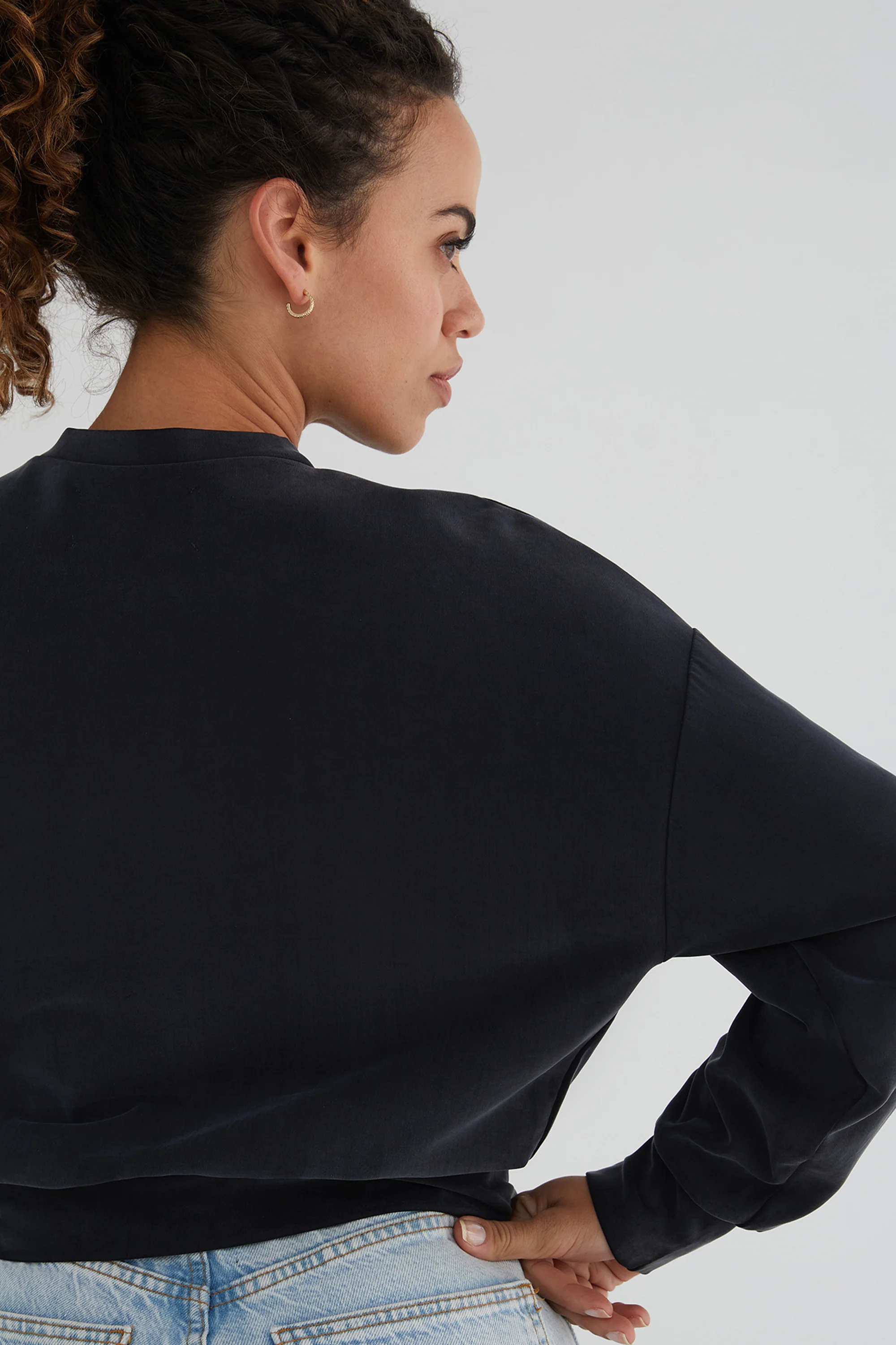 The Power Pullover: Classic - Magic Double Knit - Ink - Image 7