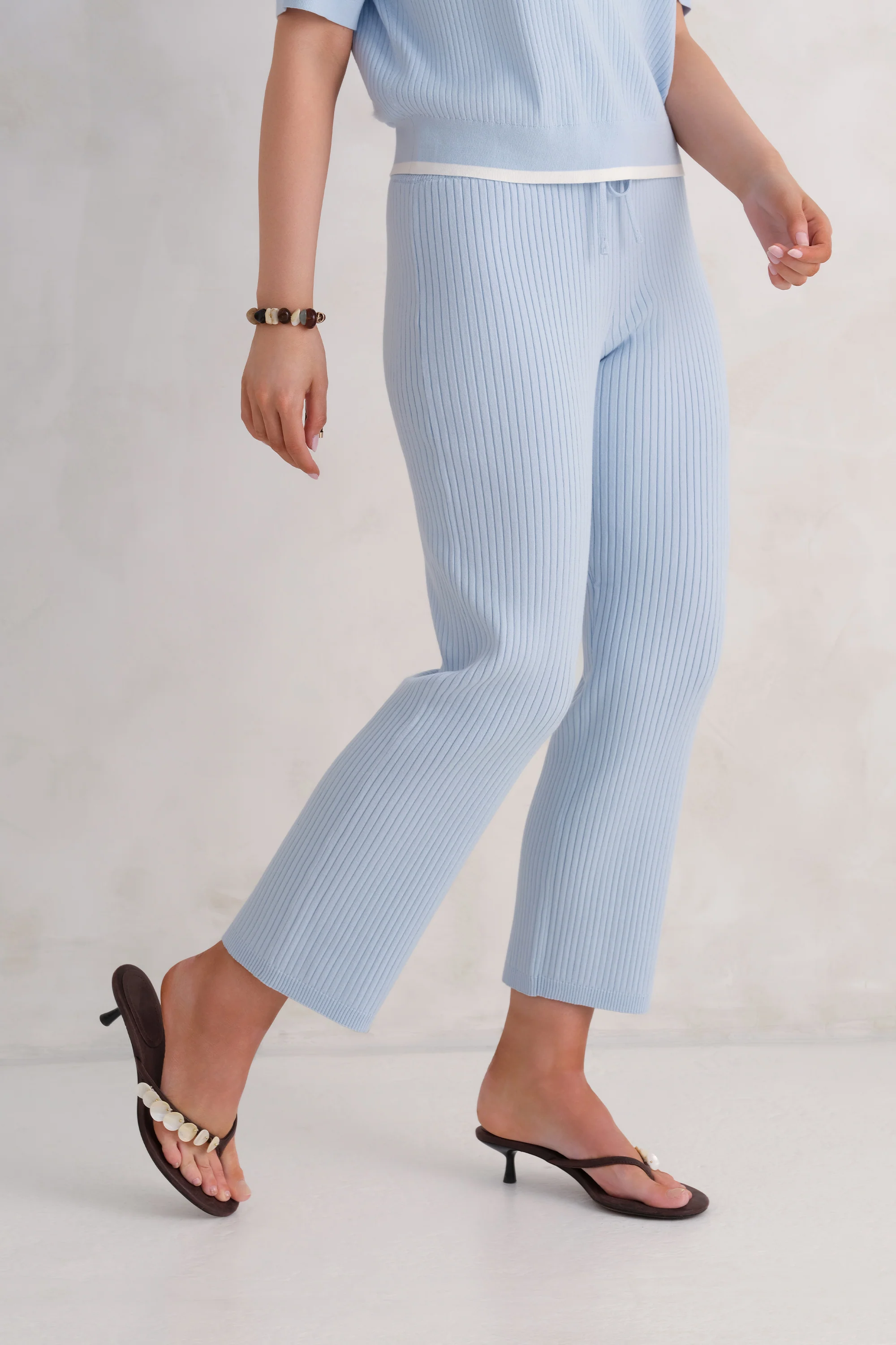 The Rib Crop Pant - Hydrangea Blue - Image 3