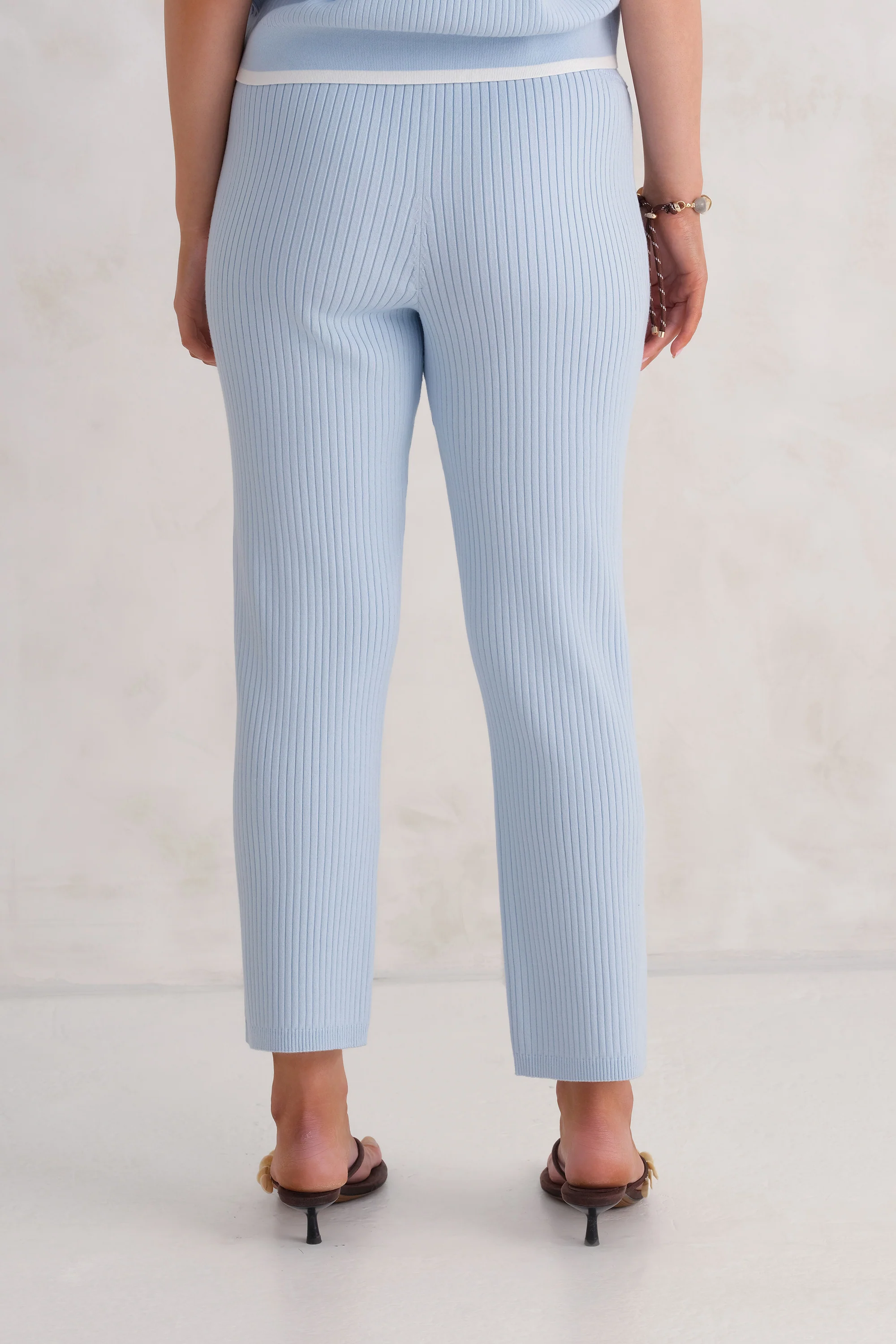 The Rib Crop Pant - Hydrangea Blue - Image 4