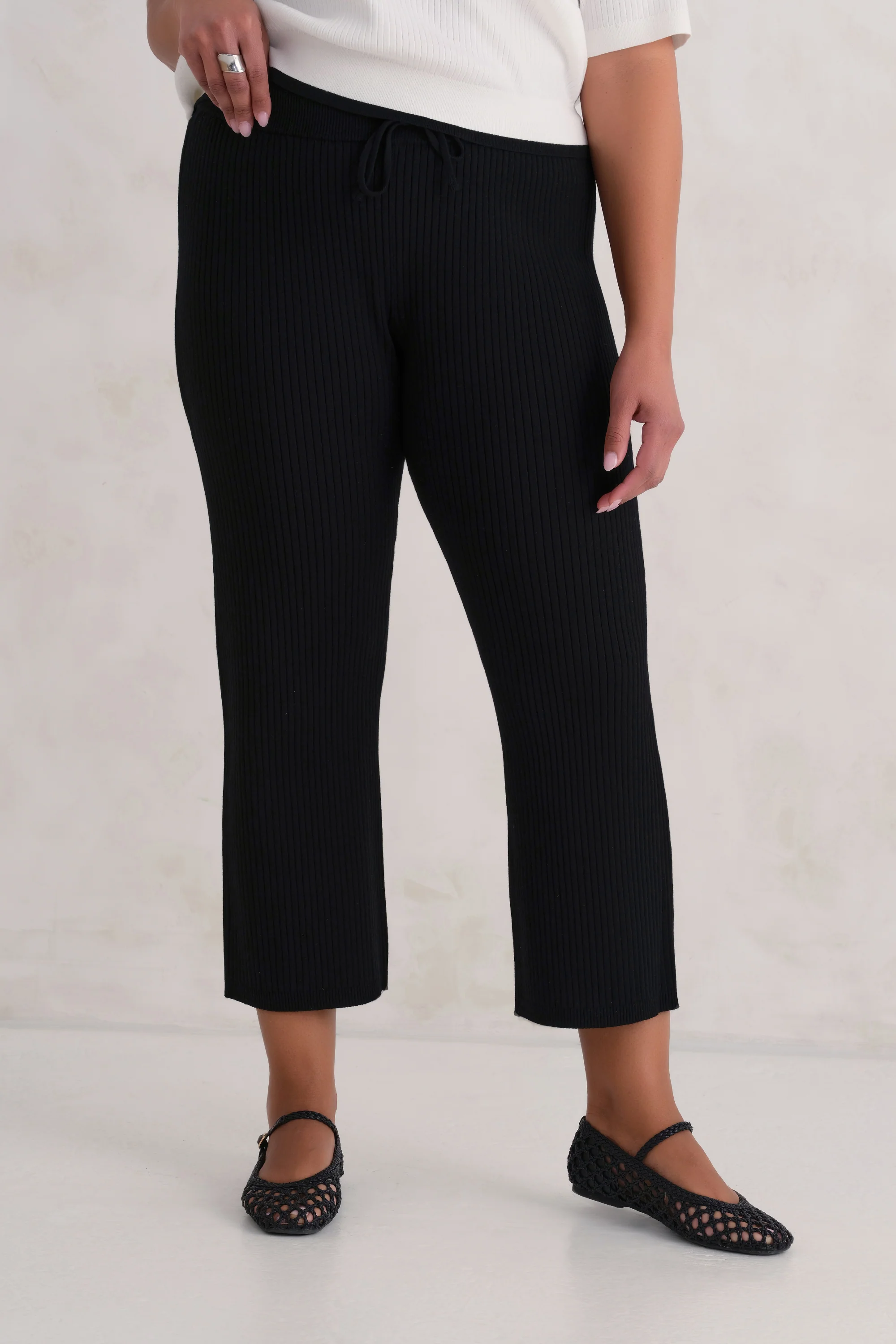 The Rib Crop Pant - Ink - Image 3