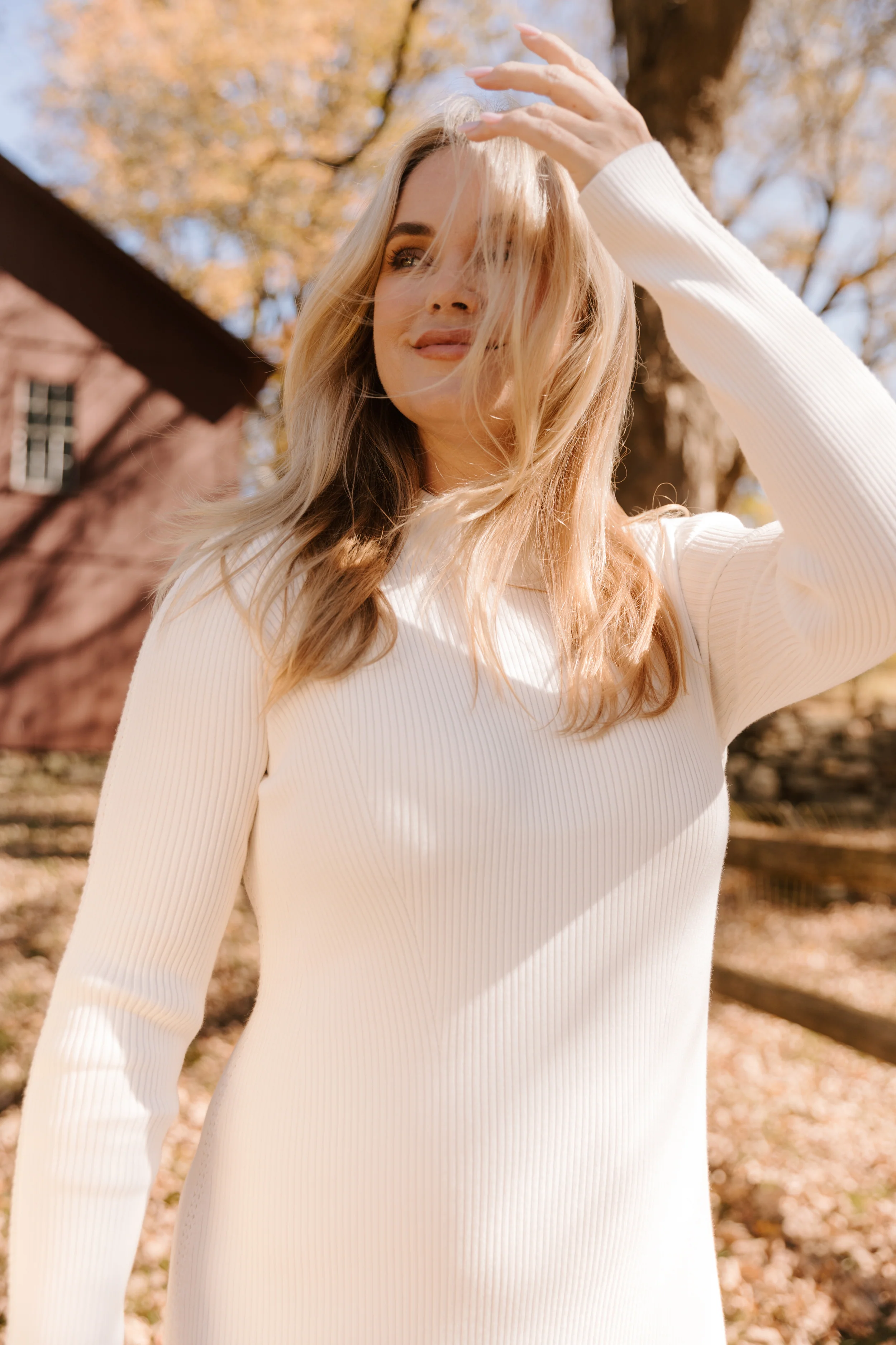 The Rib Sweater Midi Dress - Salt - Image 7