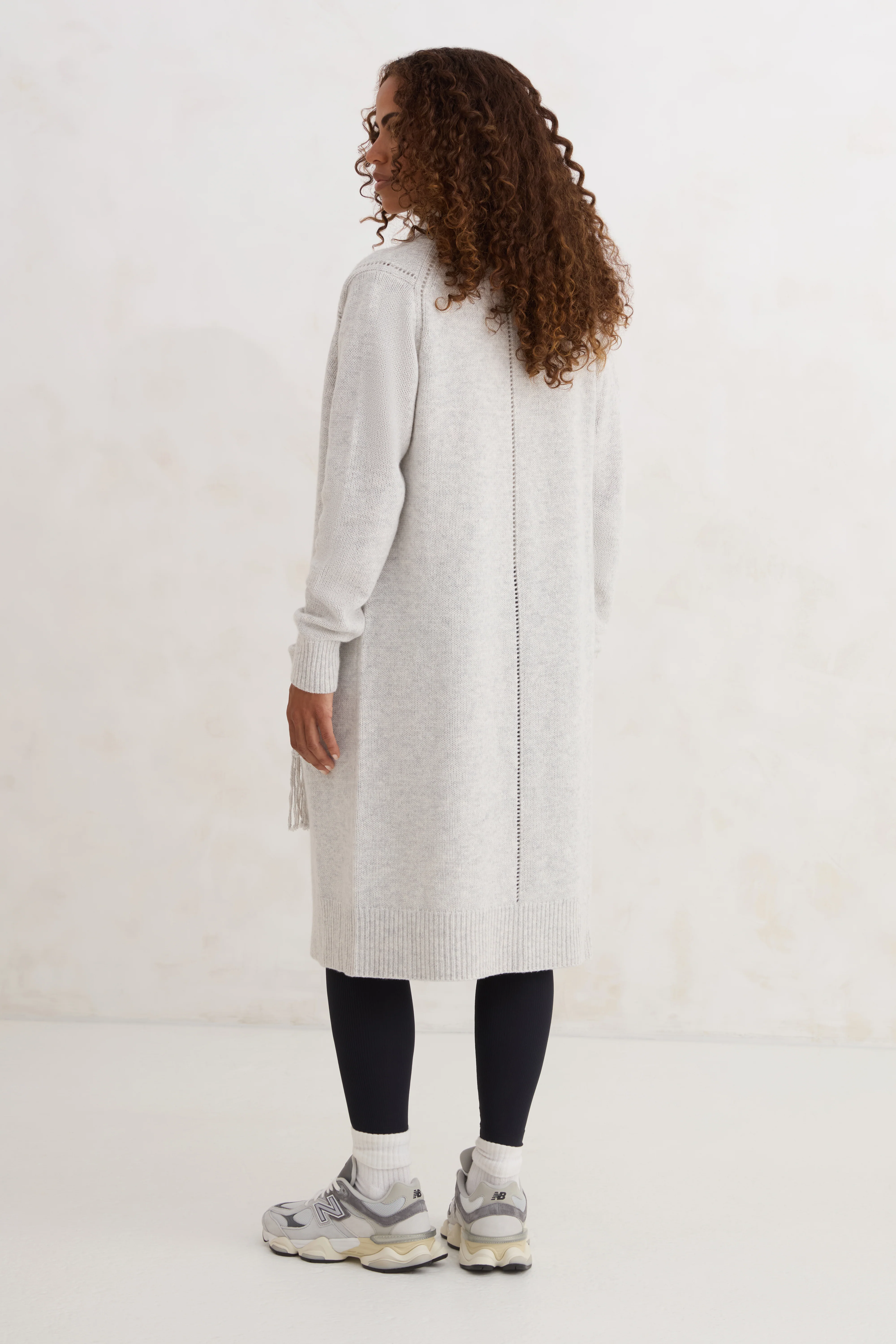 The Scarf Cardigan - Heather Gray - Image 5