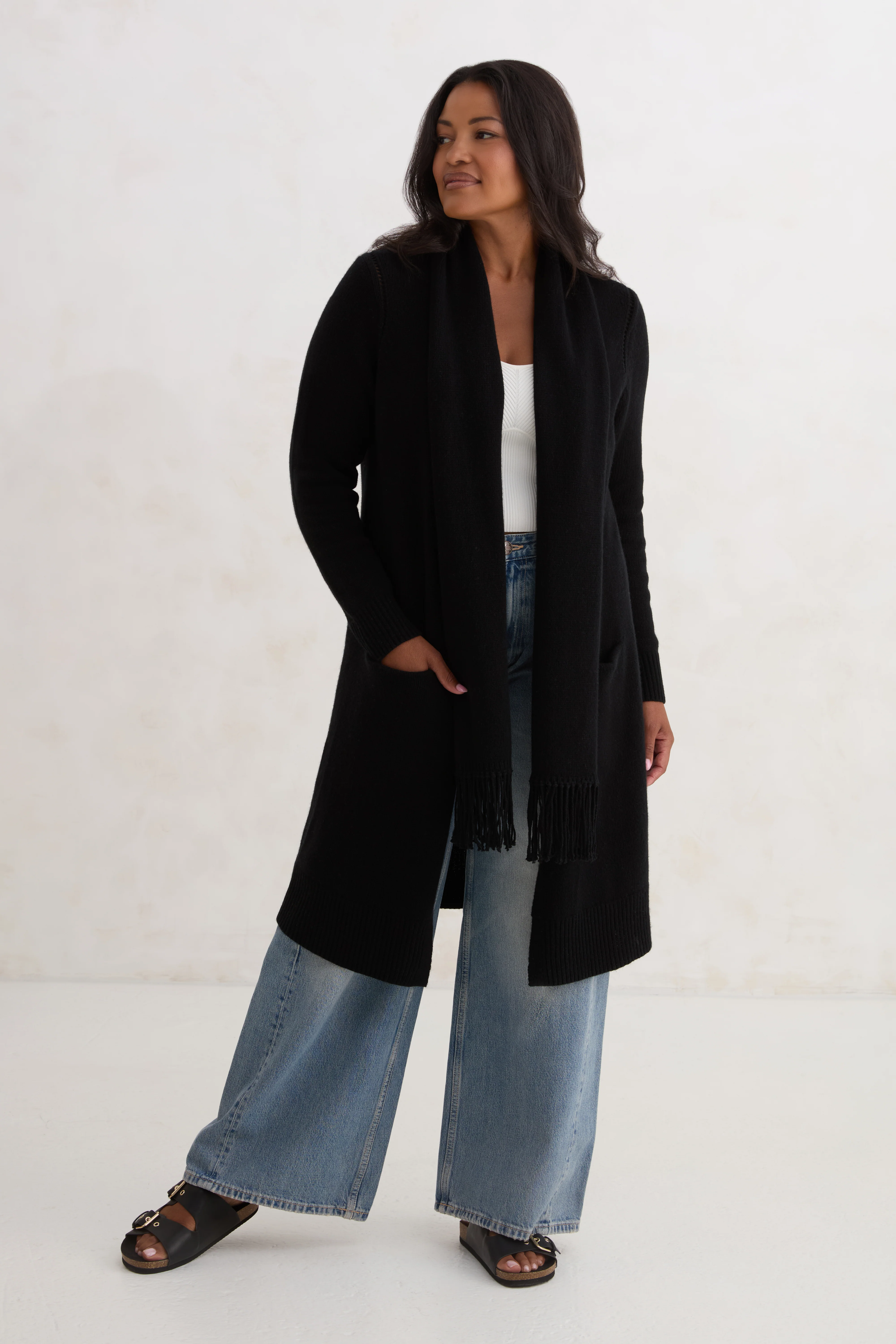 The Scarf Cardigan - Ink - Image 2