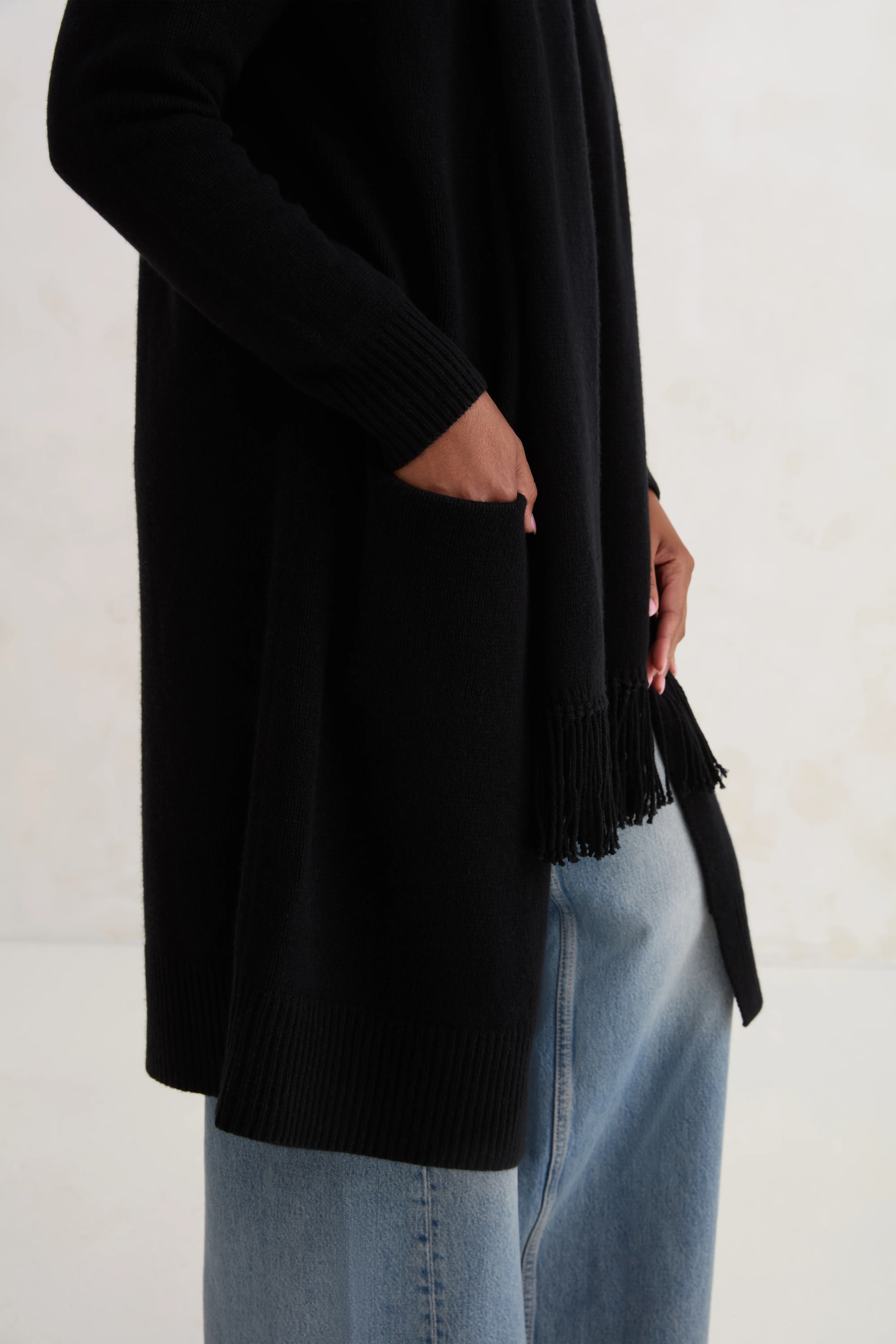 The Scarf Cardigan - Ink - Image 3