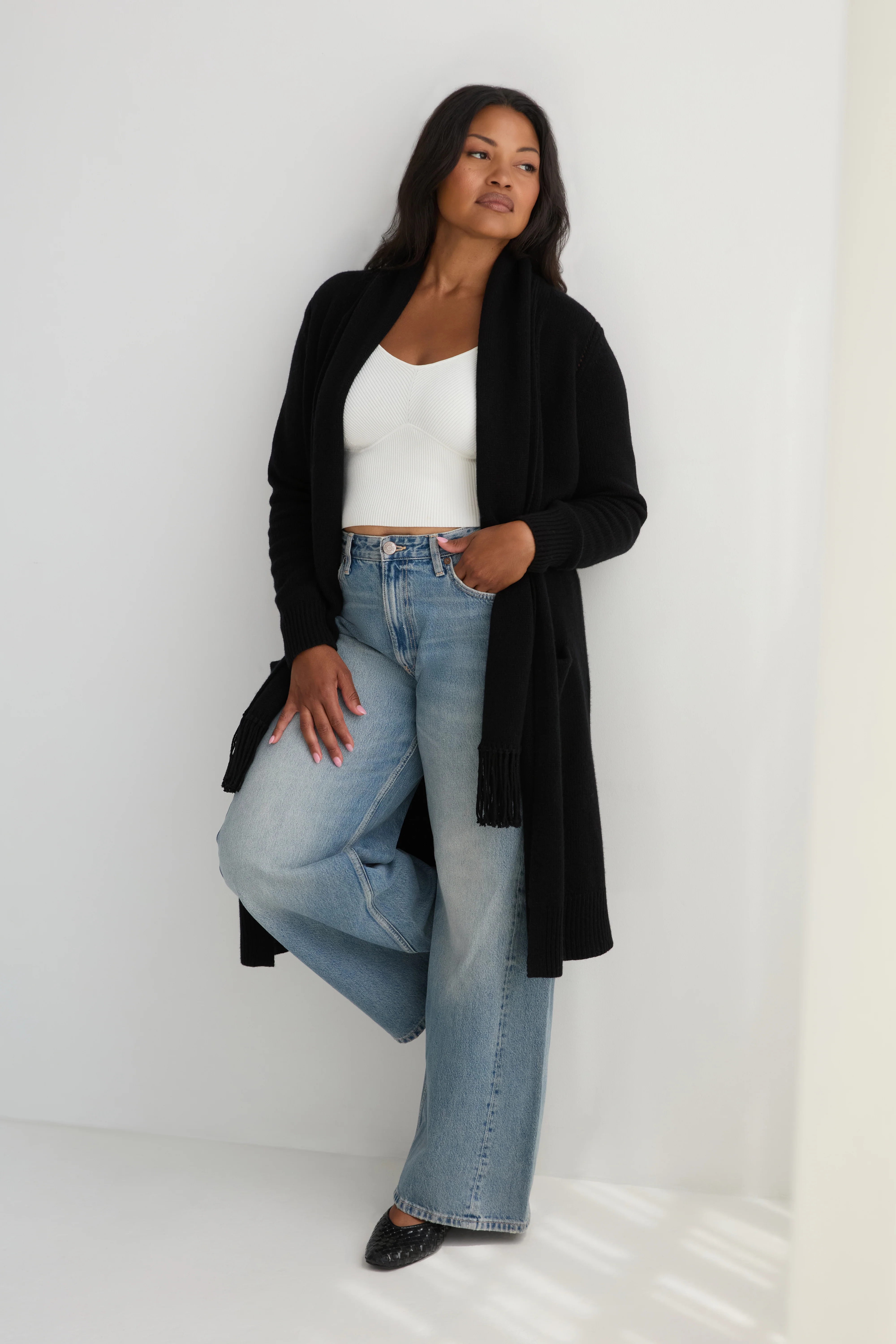 The Scarf Cardigan - Ink - Image 7