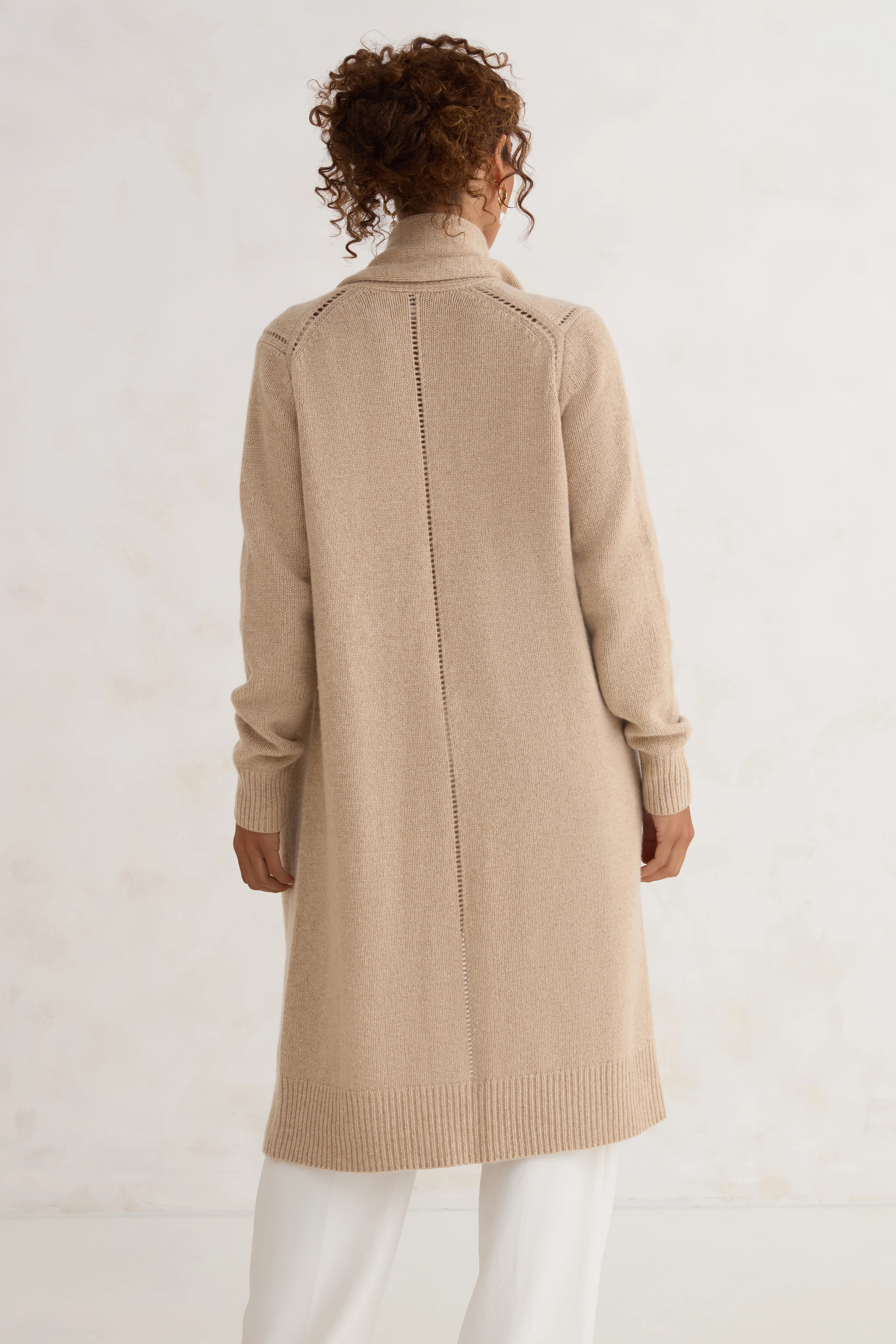 The Scarf Cardigan - Taupe - Image 4