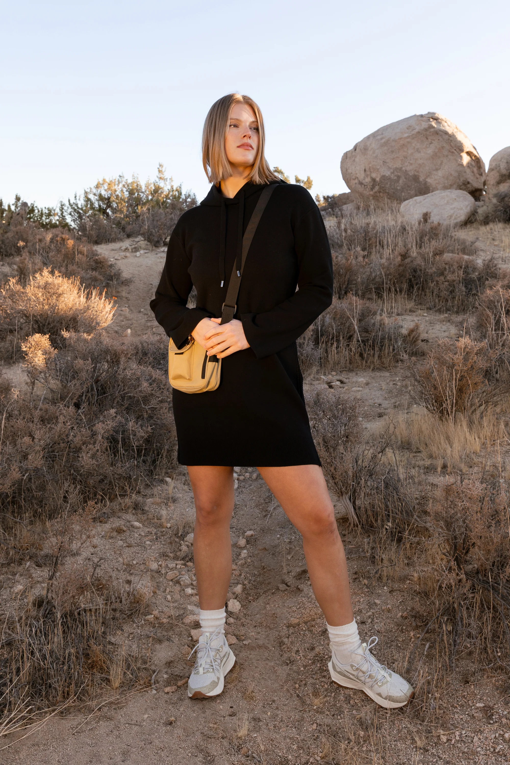 The Sweater Hoodie Dress - Ink - Image 5