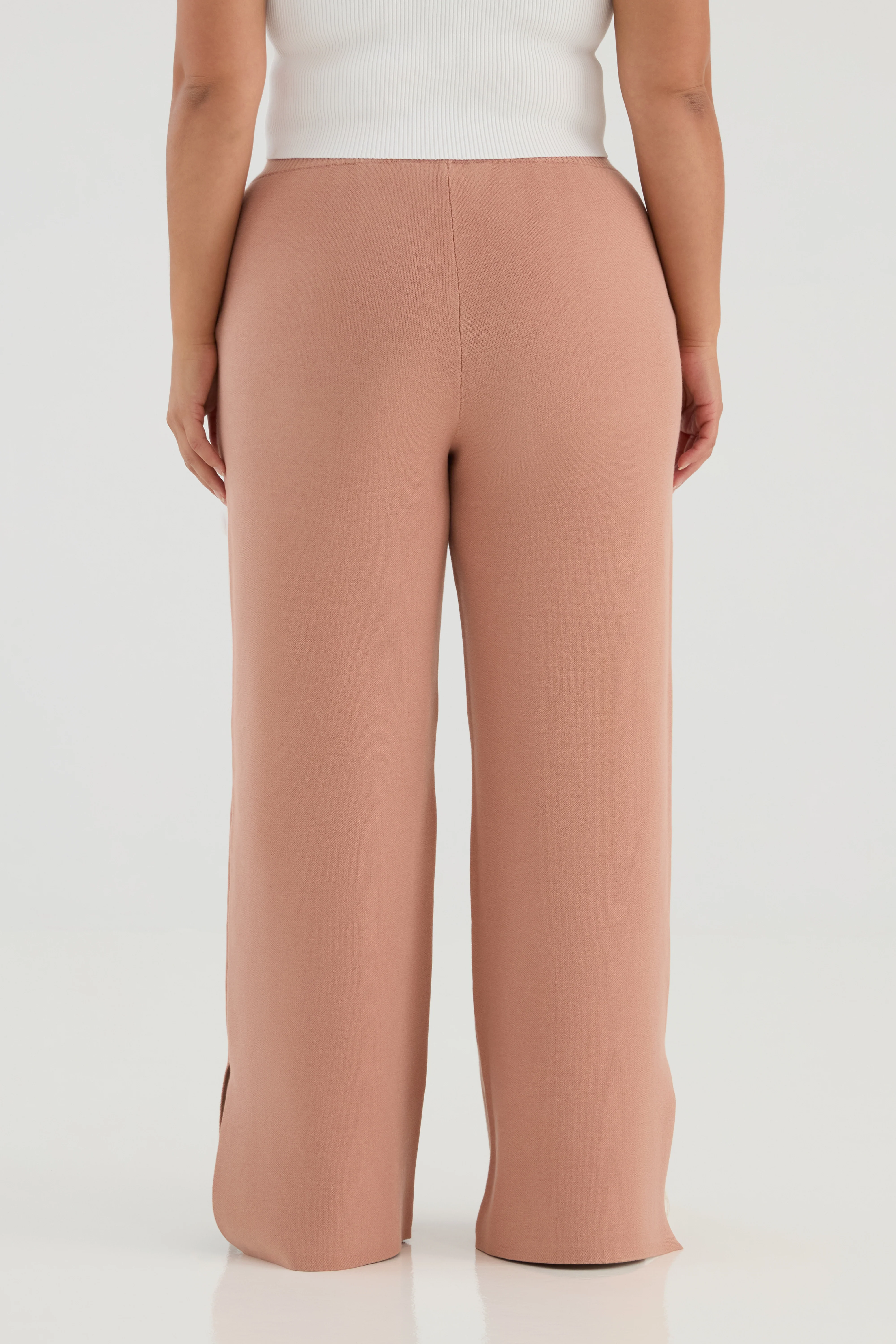 The Sweater Wide Leg Pant - Cafe Creme - Image 4