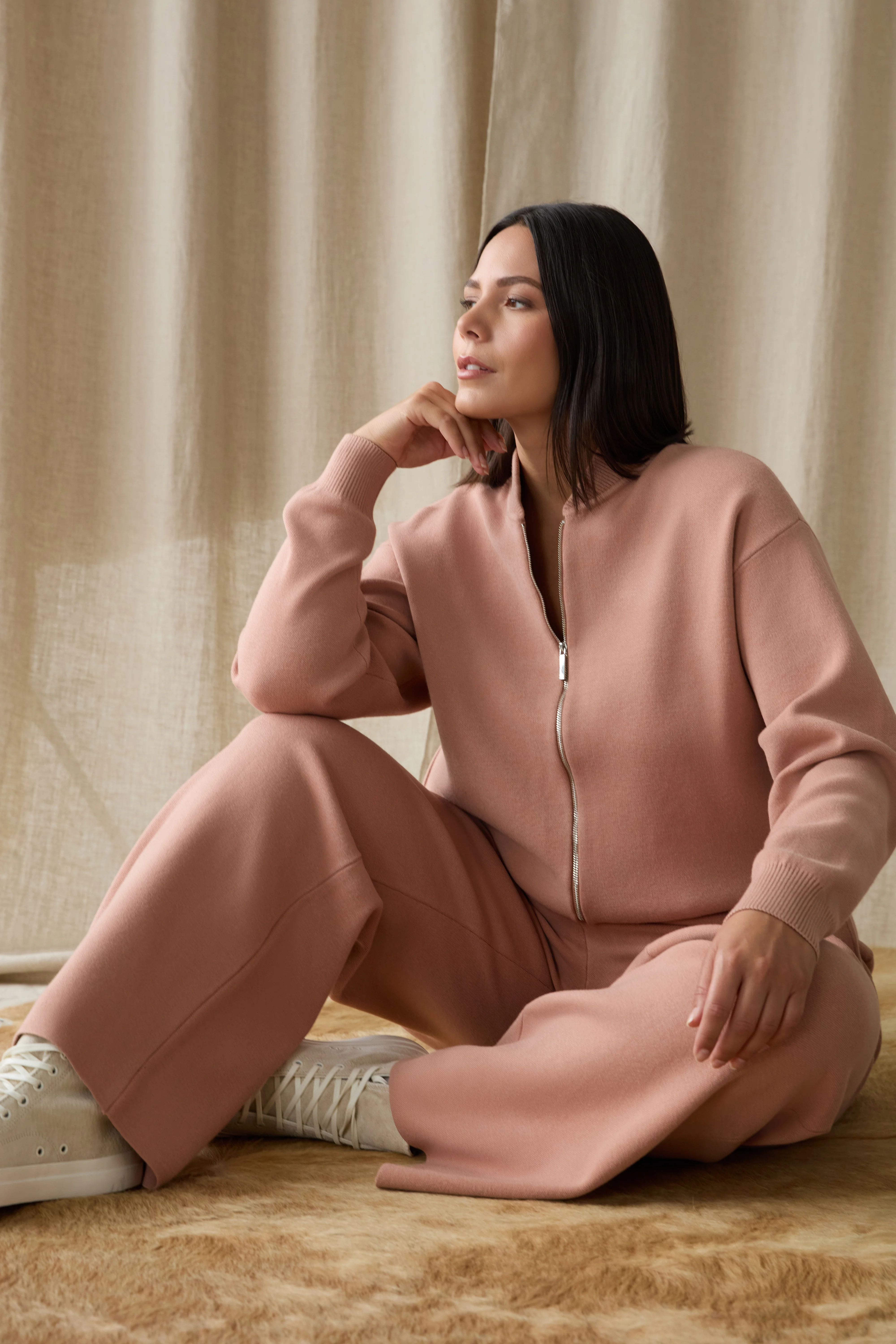 The Sweater Wide Leg Pant - Cafe Creme - Image 8