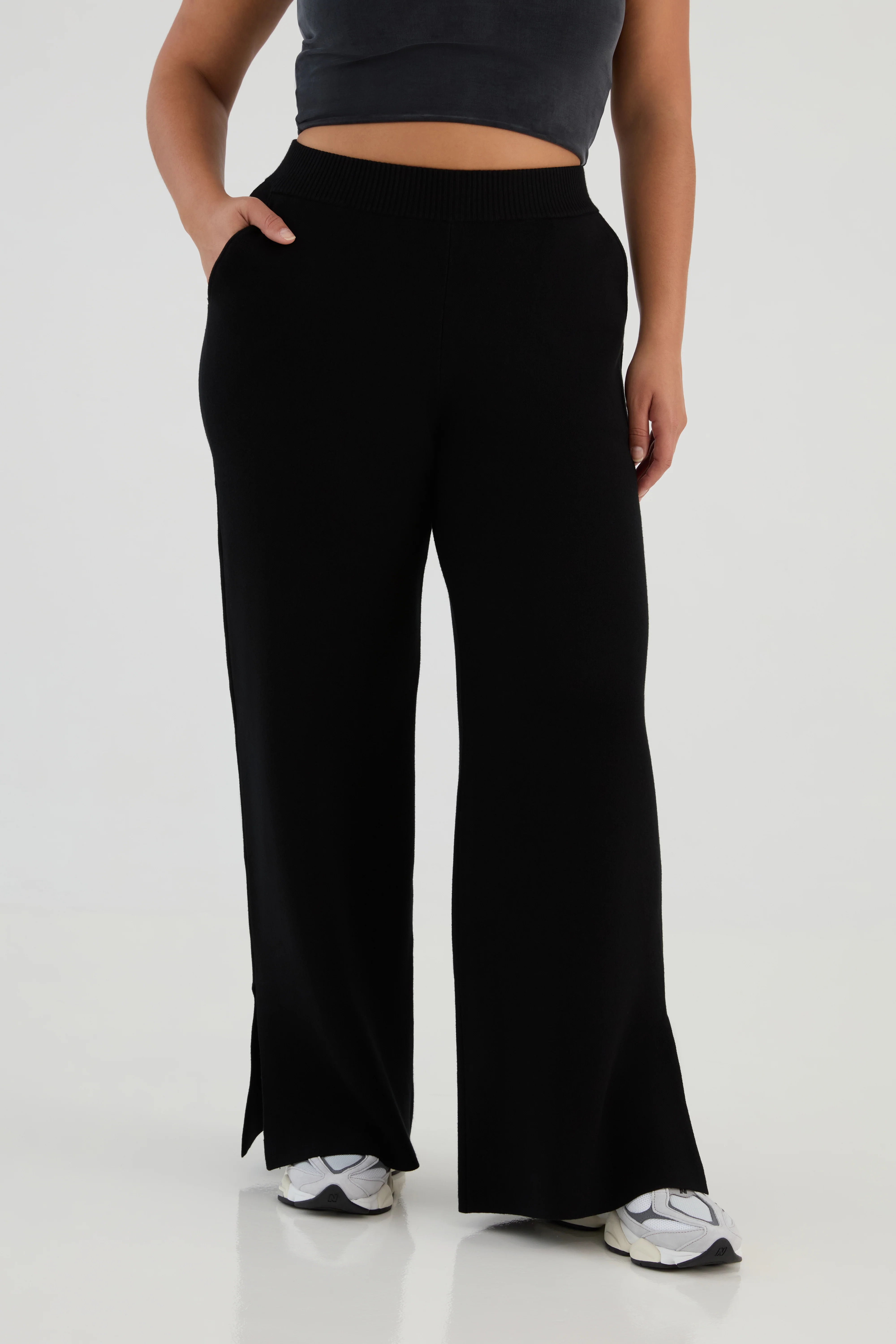 The Sweater Wide Leg Pant - Ink - Image 2