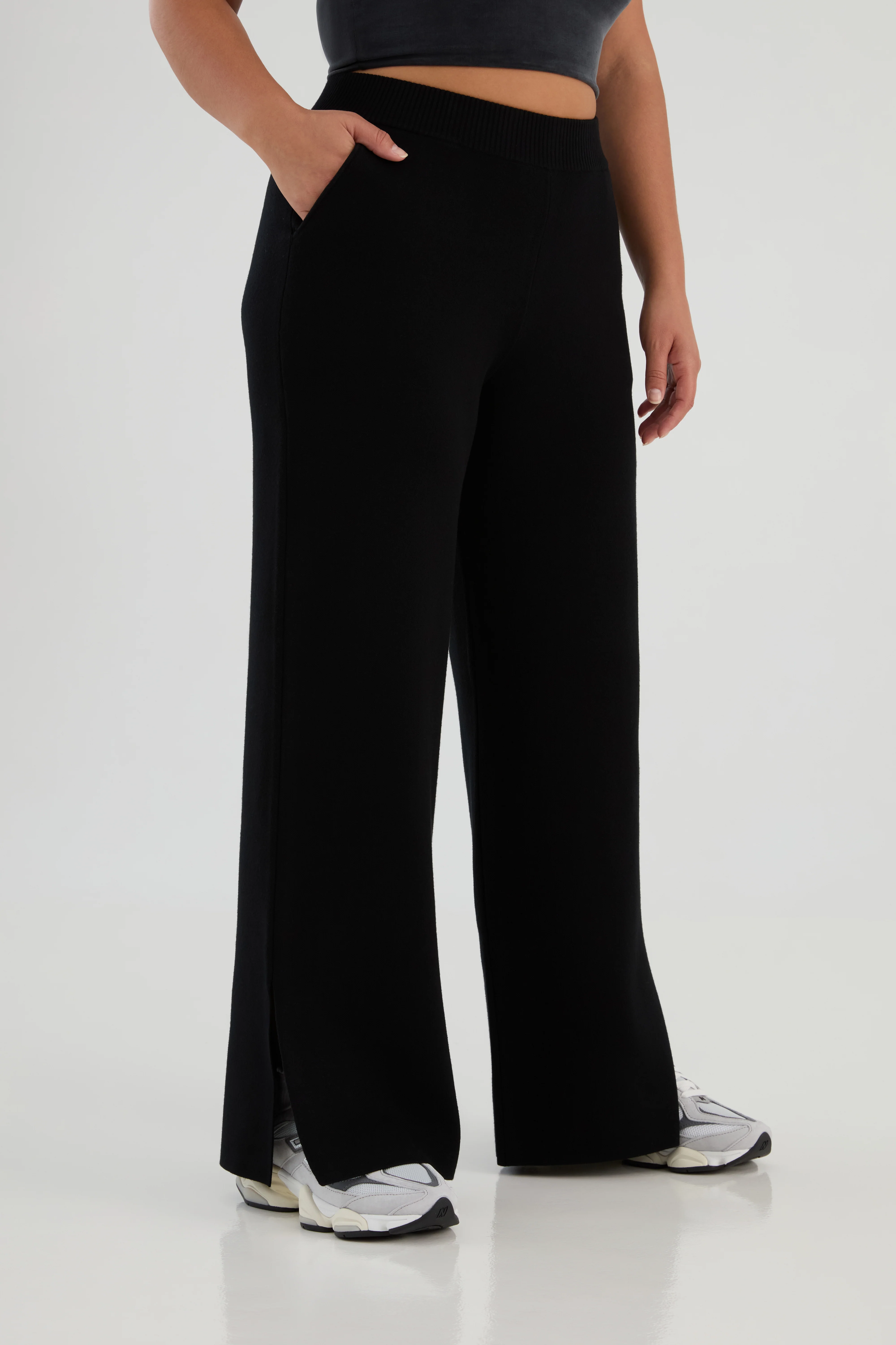 The Sweater Wide Leg Pant - Ink - Image 3