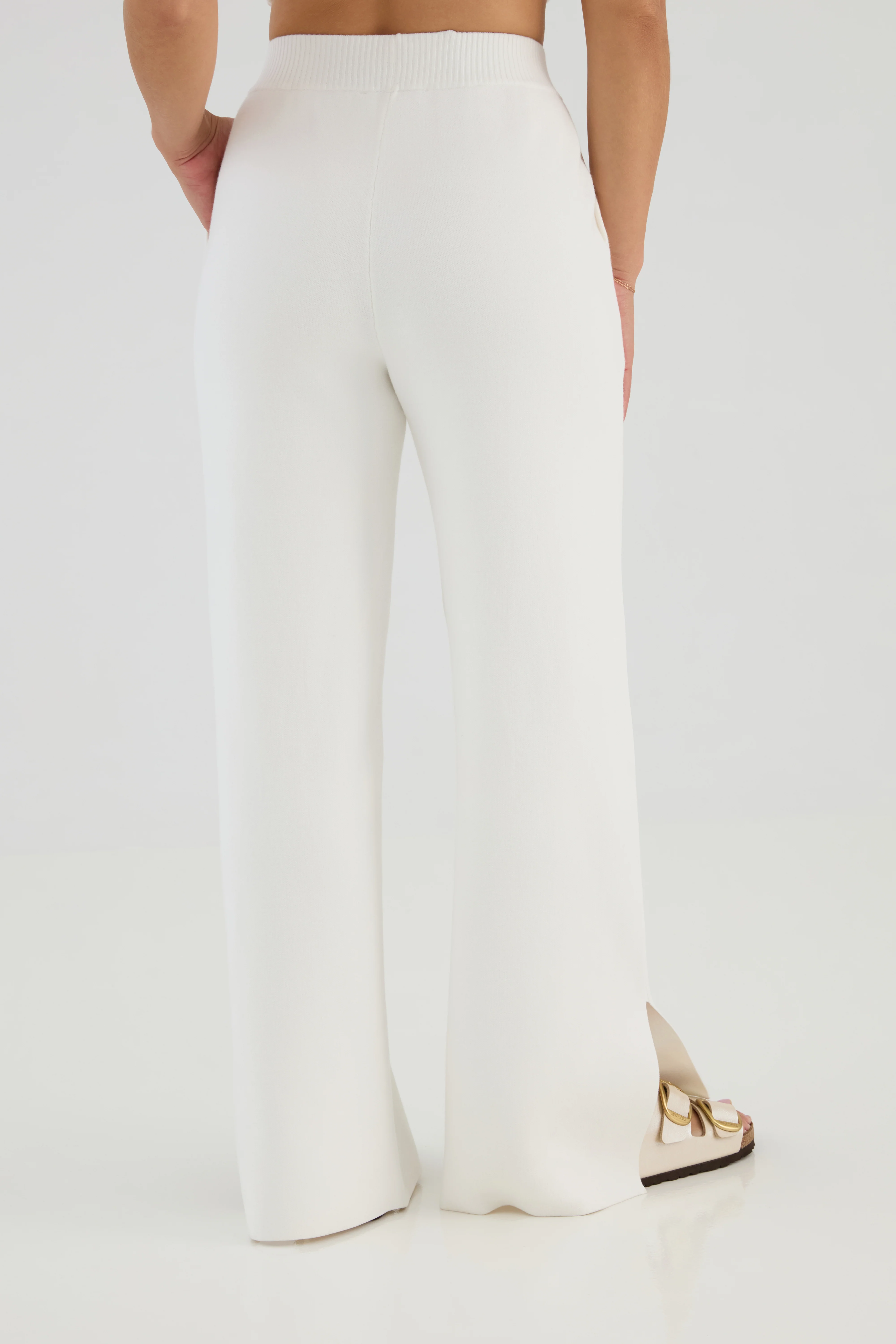 The Sweater Wide Leg Pant - Salt - Image 4