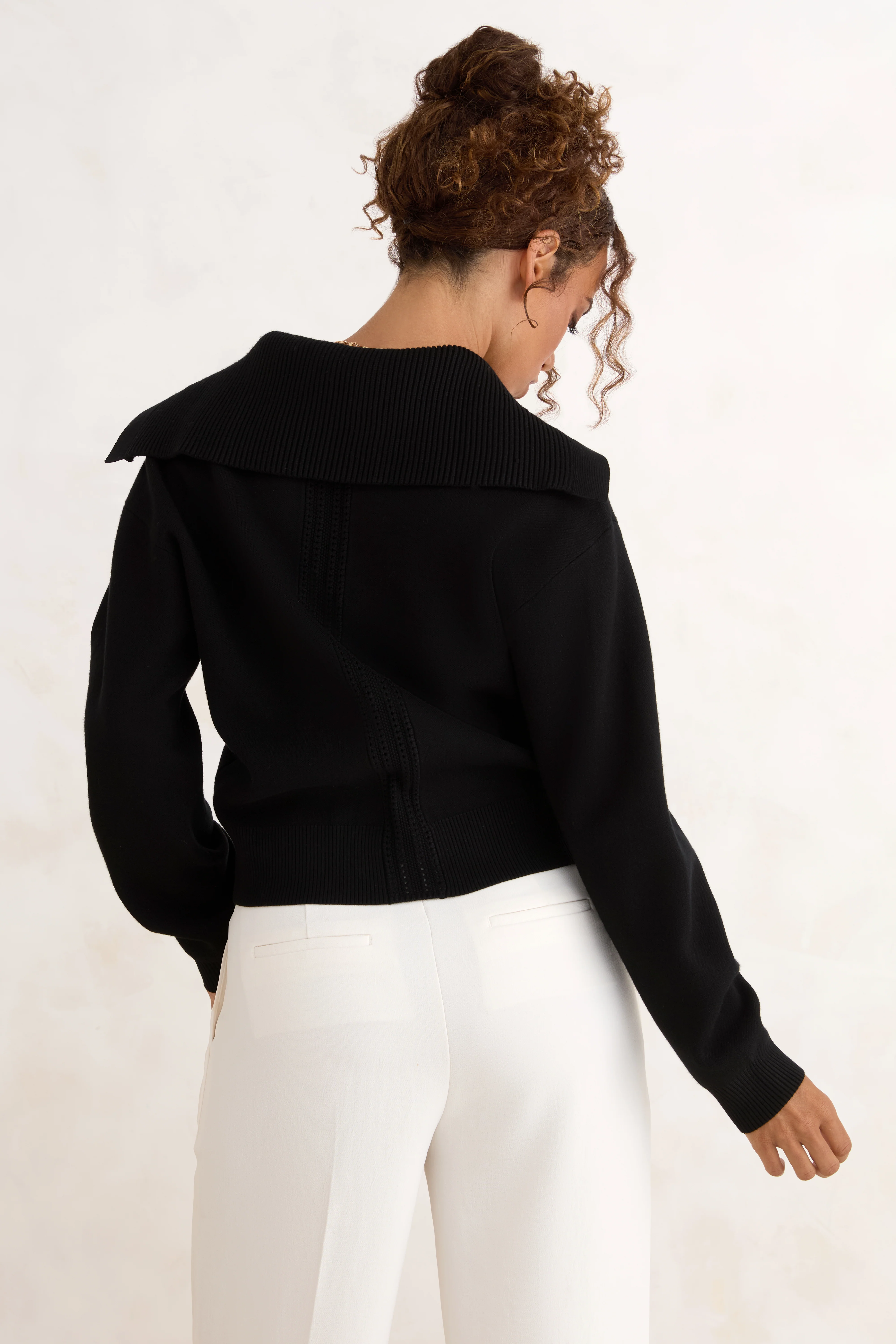 The Wide Collar Sweater - Ink - Image 3
